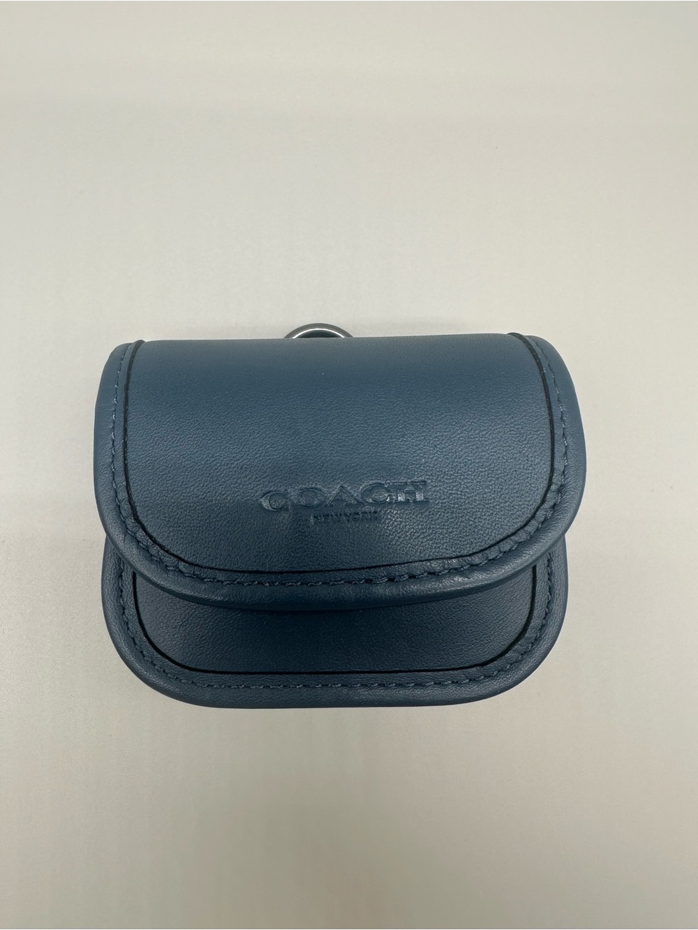 Coach Navy-ish Leather AirPods Case